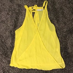 NWOT New York and Co. yellow blouse size small